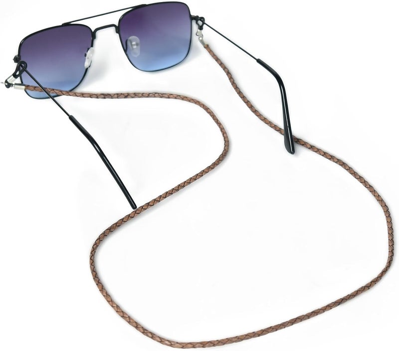 GENIQUE Genuine Leather Glasses Strap, Eyeglass Chain,Eye Glasses holders around Neck, Sunglass Strap for Men - Image 4